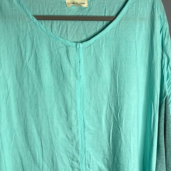 Cloth & Stone Teal Lightweight Oversized Top Size Medium - Picture 2 of 7